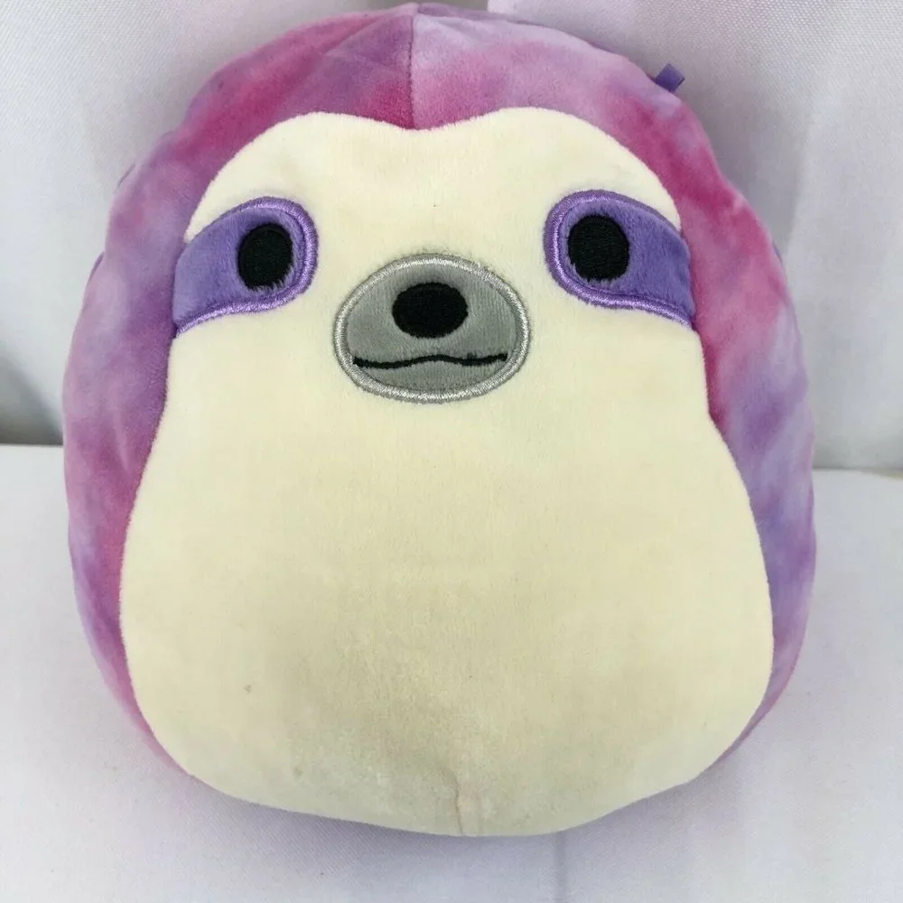 Kellytoy Purple & Pink Tie-Dye Sharie Sloth Squishmallow 8” Plush Stuffed Animal